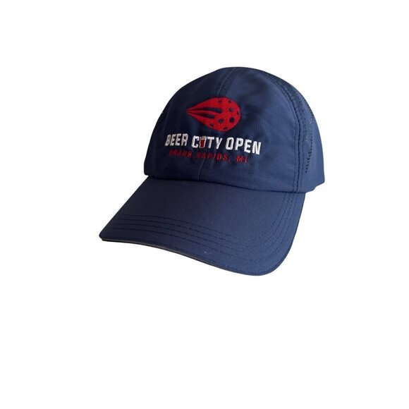 Beer City Open Navy Blue Baseball Cap One Size Mesh Back Novelty - Picture 1 of 5